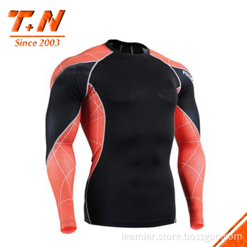 Long Sleeve Great Quality design custom Sublimation MMA Rash Guards with high stretch lycra spandex UV 50+ protection